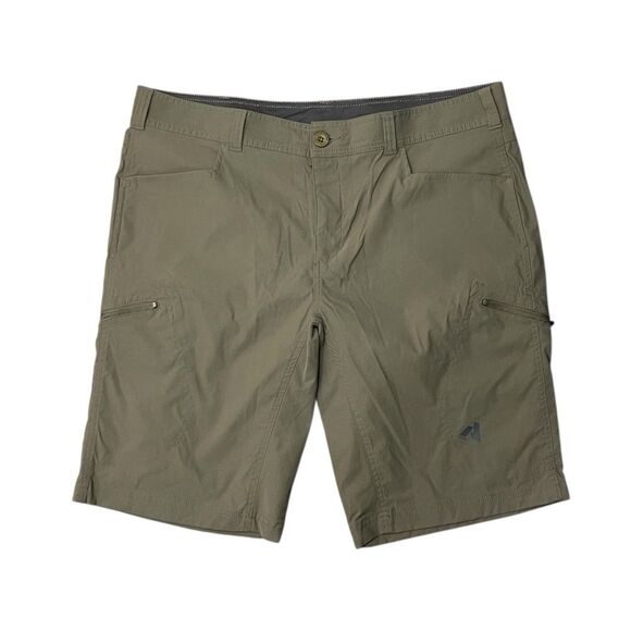 Eddie Bauer First Ascent Shorts Hiking Outdoor Stretch Nylon Olive Green Size 40 - Picture 1 of 5